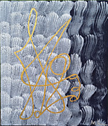 Ponsisme. Понсизм-150 (Портрет Души Бога Времени Хроноса 50х40 см) холст,акрил,сусальное золото и серебро,кракелюрный лак 17.09.25