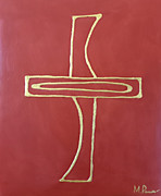 Ponsisme. Понсизм-111 (Портрет Души галактуса Байрона)(Англичане золотые красноглиняные) 30х40 см,  холст, сусальное золото( Златовест), глина болюс армянская, 23.05.25