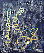 Ponsisme. Понсизм-149 (Портрет Души Богини Судьбы Ананке 50х40 см) холст,акрил,сусальное золото и серебро,натуральный жемчуг,кракелюрный лак 12.09.25