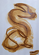 Ponsisme. Понсизм-161 (Портрет Души Галактуса Золотой Дракон 143х95 см) холст,кофе,перламутр 03.11.25