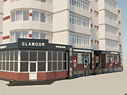 15.10.15г. 3d-изображение. Очередной проект. - Дизайн фасада парикмахерской в новом микрорайоне города. г. Уральск, Казахстан.