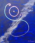 Ponsisme. Понсизм-148 (Портрет Души галактуса Восходящая Луна(Шэнцы дэ Юэлян)(Китайские Кракелюрные) 40х50 см, холст, сусальное серебро, акрил, перламутровая втирка, жемчуг натуральный 05.09.25