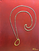 Ponsisme. Понсизм-104 (Портрет Души галактуса Беритто)(Мексиканские золотоглиняные) 30х40 см,  холст, сусальное золото( Златовест), глина болюс армянская, 11.05.25